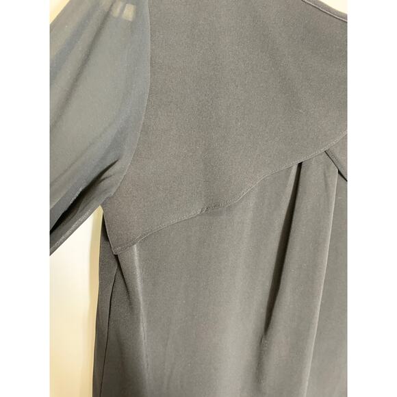 Renee C Black Sheer Long Sleeve Shift Dress Sz S - Picture 4 of 4